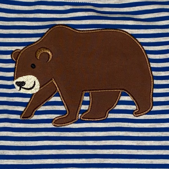 Boys Striped BEAR One Piece Longall NWT - Picture 2 of 8
